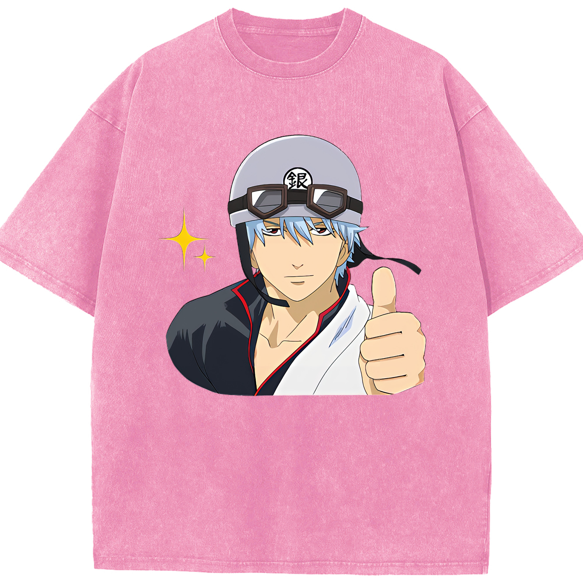 （画像用） ぎんたま 坂田銀時（さかたぎんとき） 神楽 志村新八（しむら しんぱち） GINTAMA Sakata Gintoki Kagura Shimura Shinpachi 綿100% ヴィンテージ風 半袖Tシャツ（フロントプリント）